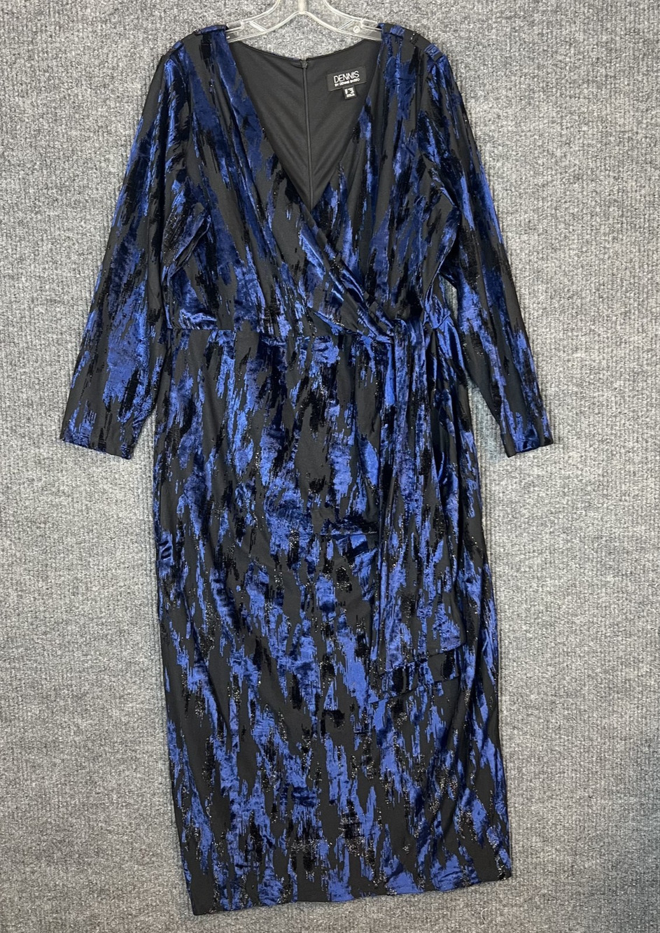 Dennis Basso Stretch Burnout Evening Gown Size 20WP Whimsigoth Event Party